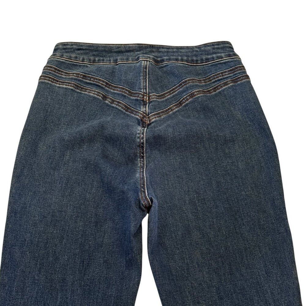 NWT DRIFTWOOD JEANS Medium Wash Veda X Harmony Flare Leg Jeans Size 28 - Picture 11 of 14